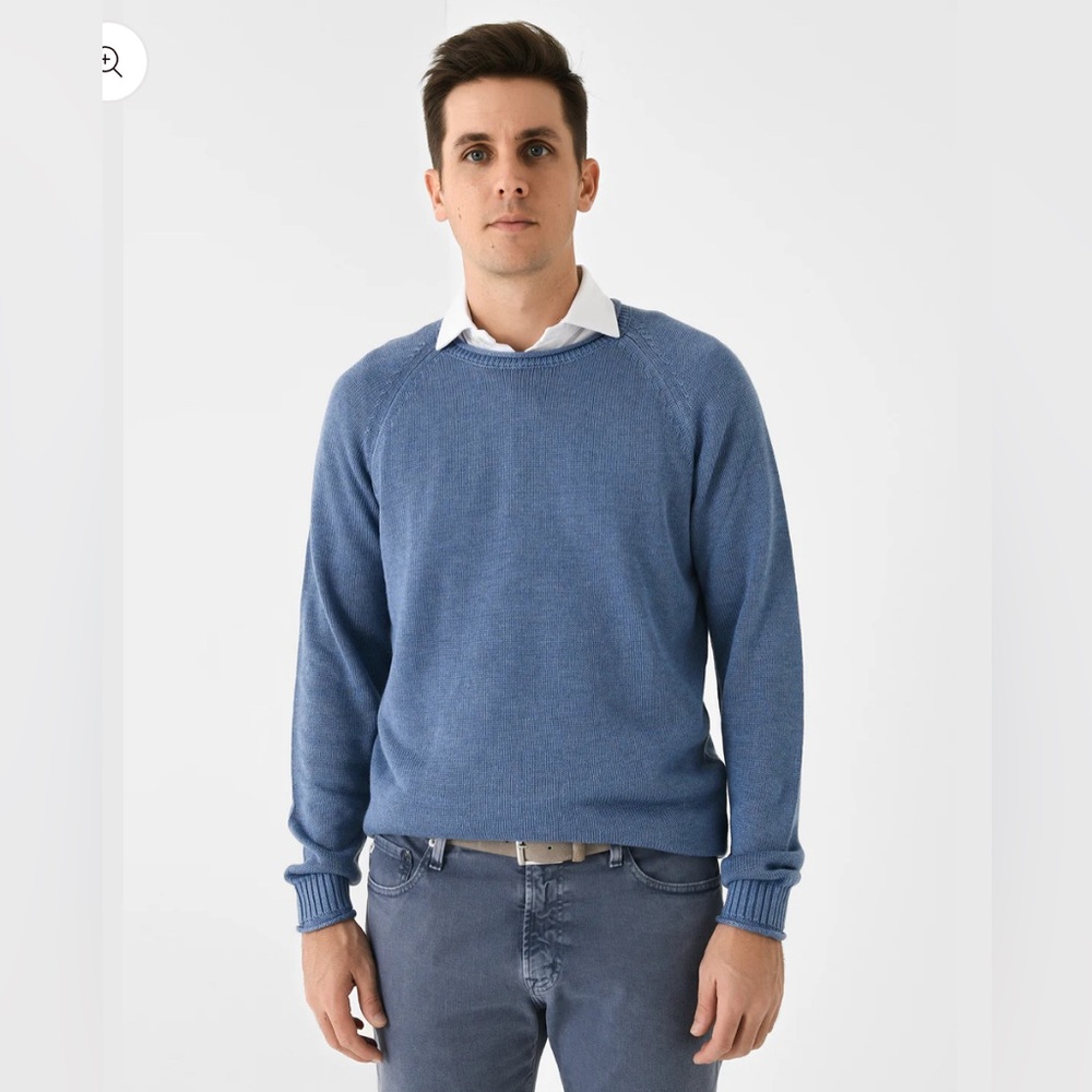 JOHNNIE-O KORDELL LINEN BLEND CREWNECK SWEATER XL